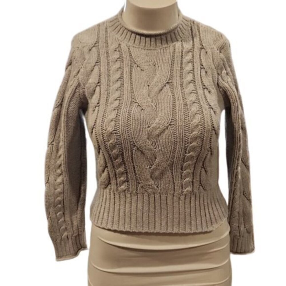 [Banana Republic] Gray Cable Knit Sweater - Size M